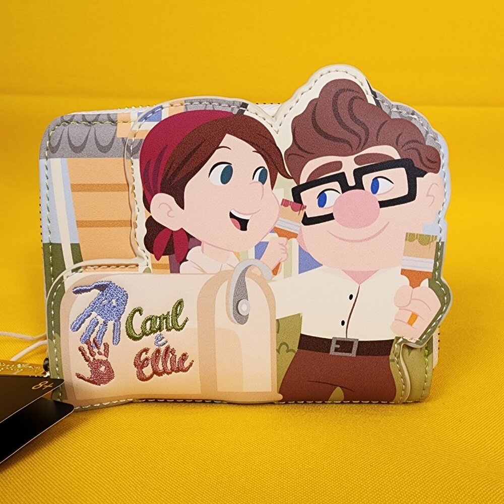 Loungefly Disney Pixar Up Carl & Ellie Mailbox Paint Zip Wallet NEW